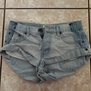 One Teaspoon 2-Tone Denim Shorts